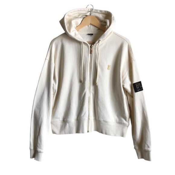P.E Nation Reset Jacket Zip-Up Hoodie Cream Athleisure Sweatshirt - Picture 11 of 11